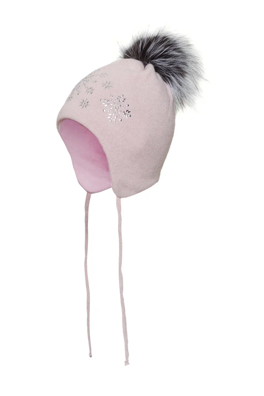 Ушанка Marhatter для девочки, пудра, 50-52, MGU12746/UC-F розовая шапка ушанка из меха кролика ploomlé детская