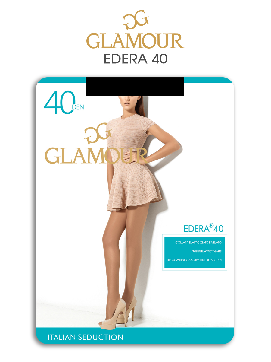 

Колготки женские Glamour Edera 40 черные 5, Черный, Edera 40