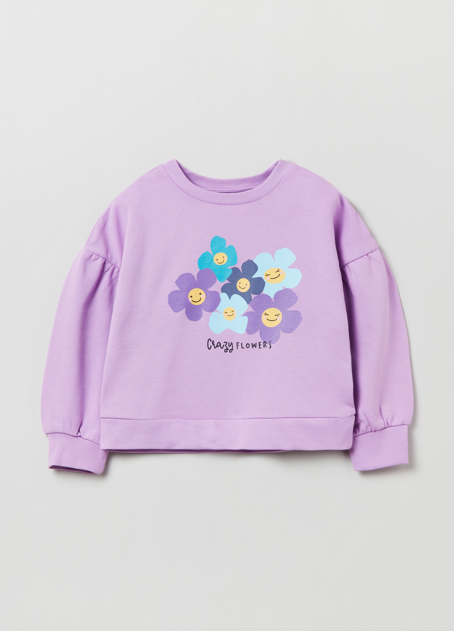 Фиолетовая фуфайка OVS для девочек в возрасте 3-4 лет, артикул 1893089.