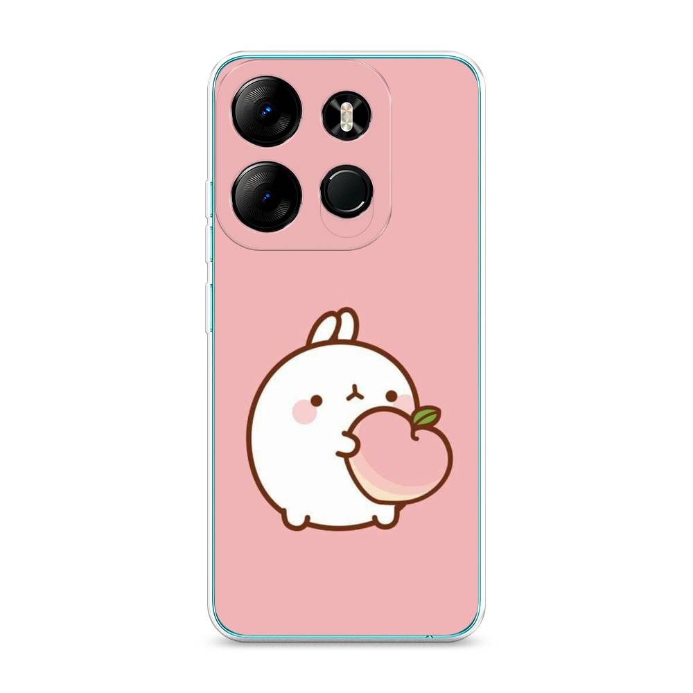 

Чехол Awog на Tecno Pop 7 Pro "Кролик с персиком", Розовый;бежевый, 303450-1