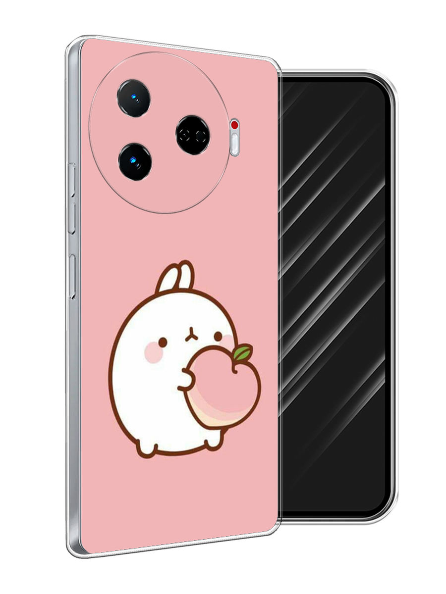 

Чехол Awog на Tecno Camon 30 Pro 5G "Кролик с персиком", Розовый;бежевый, 305150-1