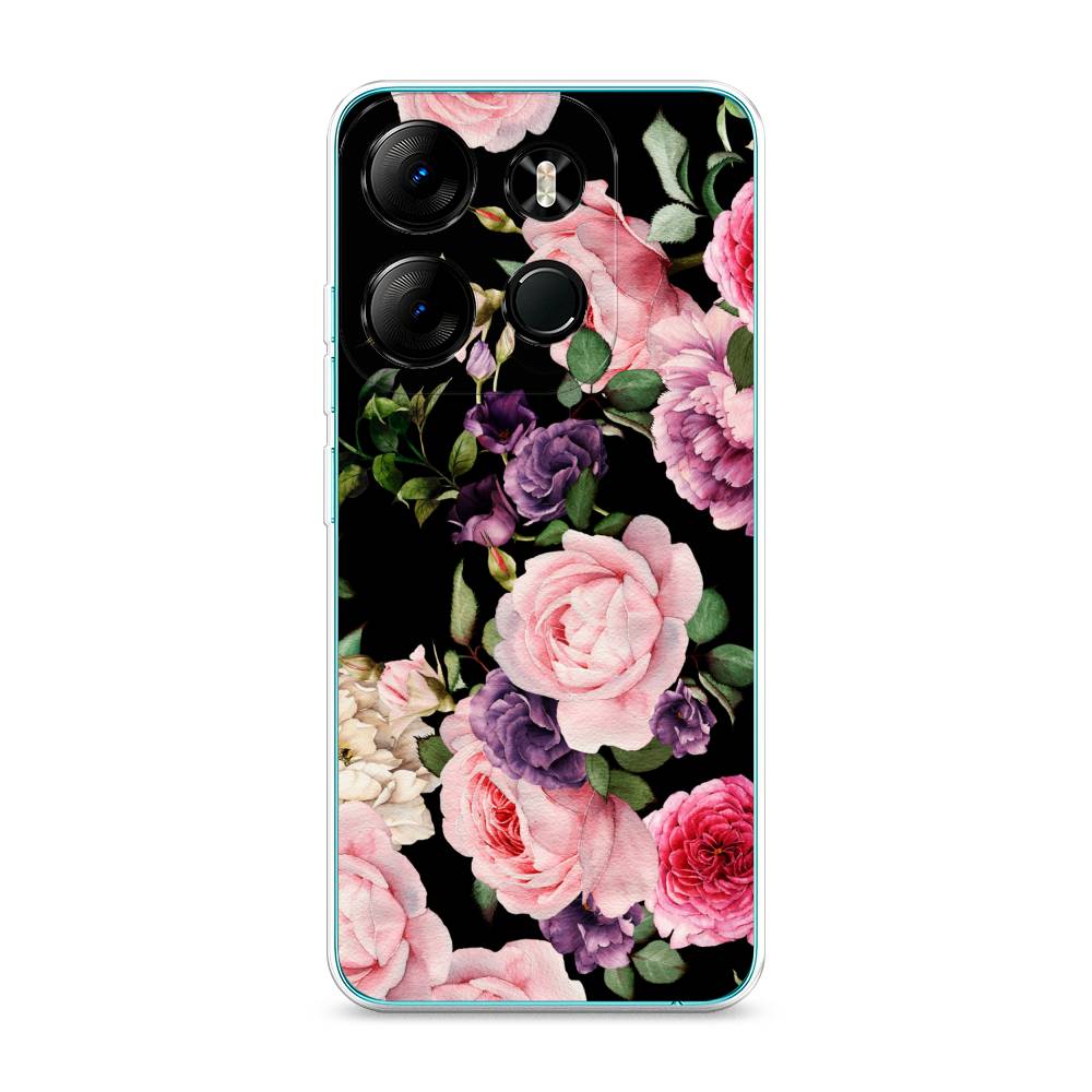 

Чехол Awog на Tecno Pop 7 Pro "Пионы на черном", Черный;розовый;зеленый, 303450-8