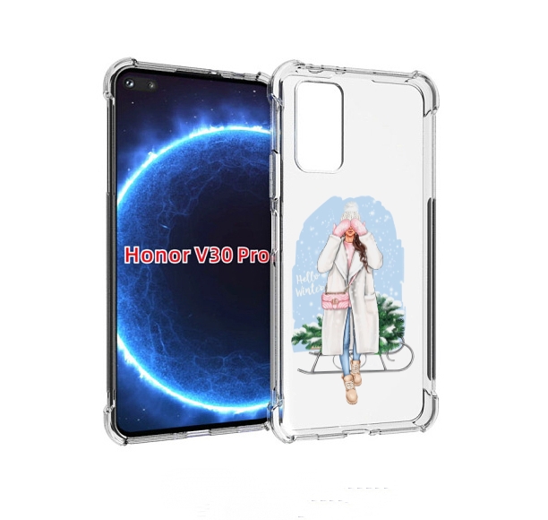 

Чехол бампер MyPads привет-зима женский для Honor V30 Pro, Прозрачный, Tocco