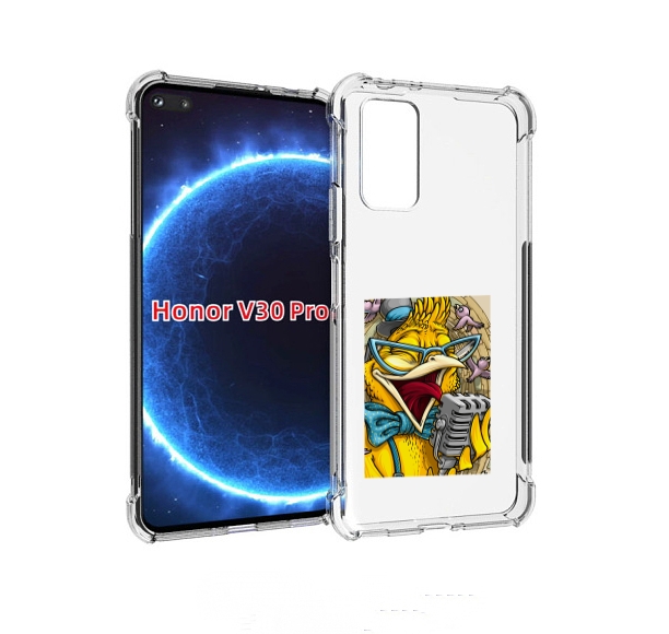 

Чехол бампер MyPads поющая птичка для Honor V30 Pro, Прозрачный, Tocco