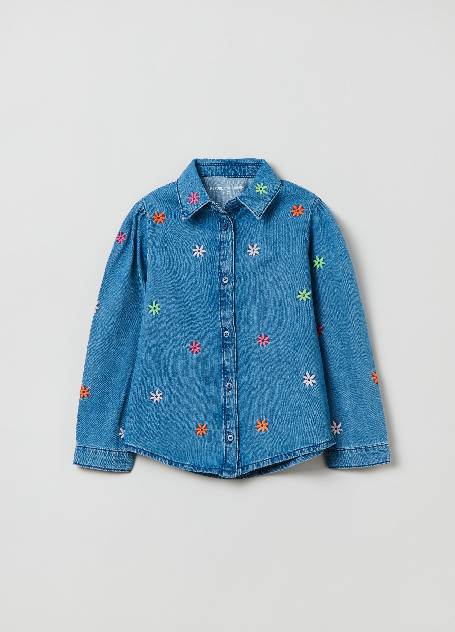 

Лонгслив OVS для девочек, синяя, 4-5 лет, 1902757, Синий, 1902757