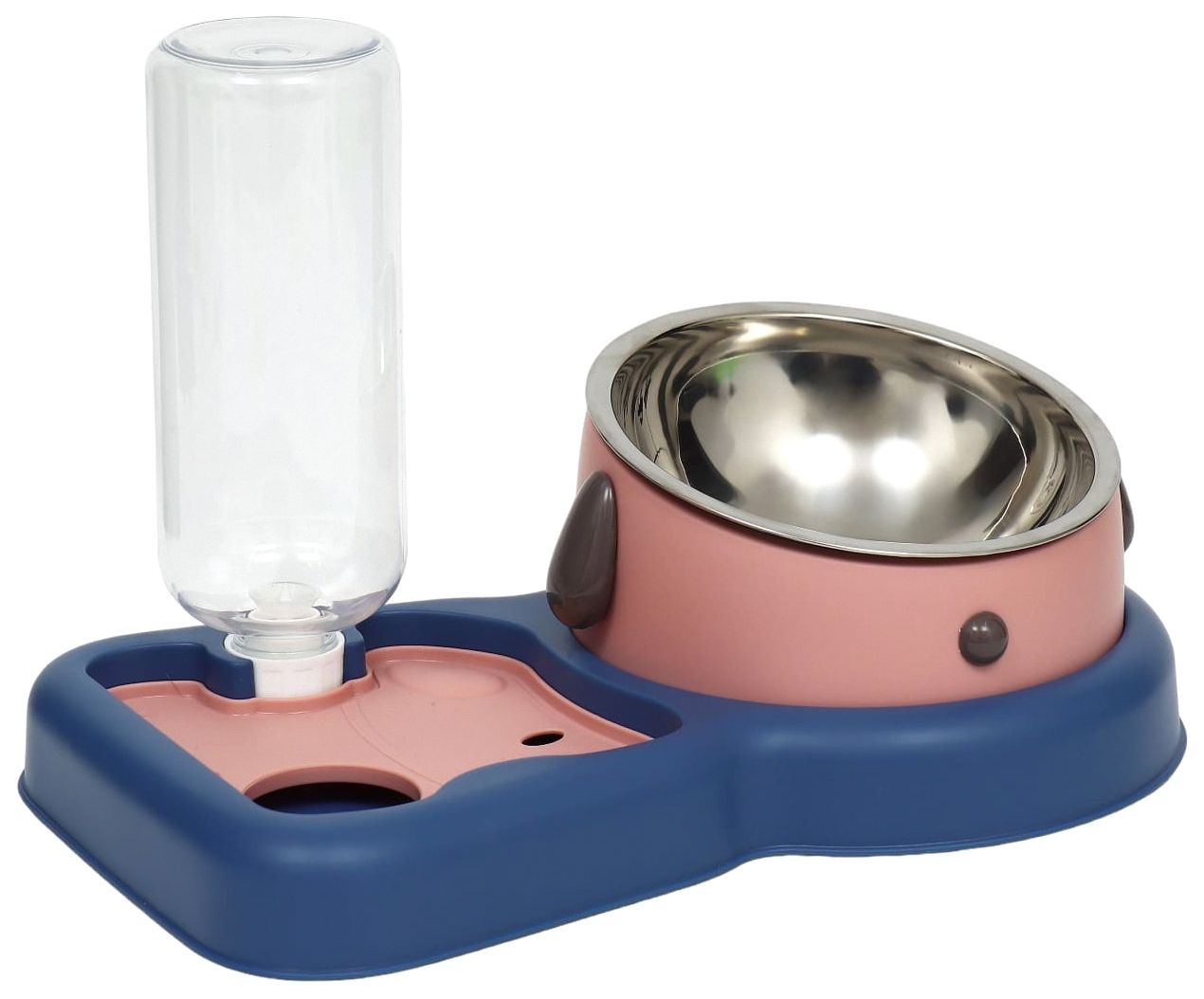 

Миска Пижон 9275271, сине-коралловая, из нержавеющей стали с автопоилкой, 500 мл, Розовый;синий