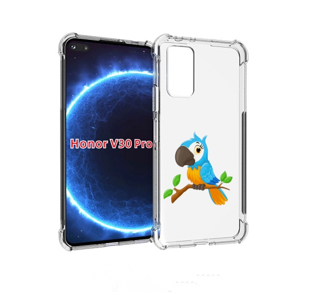 

Чехол бампер MyPads попугайчик детский для Honor V30 Pro, Прозрачный, Tocco