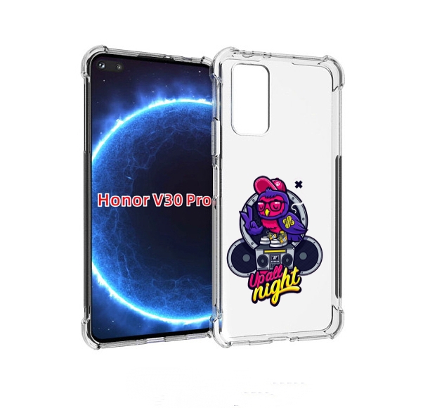 

Чехол бампер MyPads попугай любит музыку для Honor V30 Pr, Прозрачный, Tocco