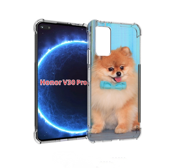 

Чехол бампер MyPads померанскии шпиц для Honor V30 Pro, Прозрачный, Tocco