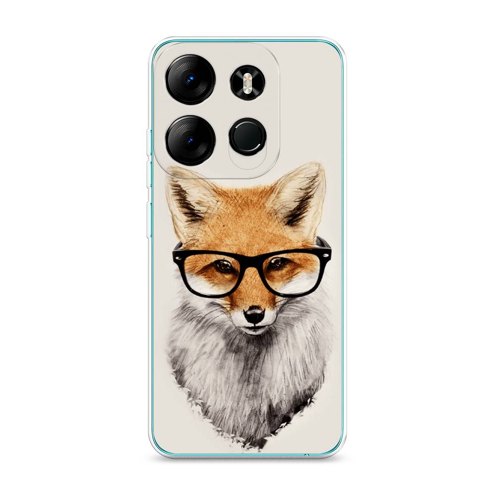 

Чехол Awog на Tecno Pop 7 Pro "Лиса в очках", Бежевый, 303450-10