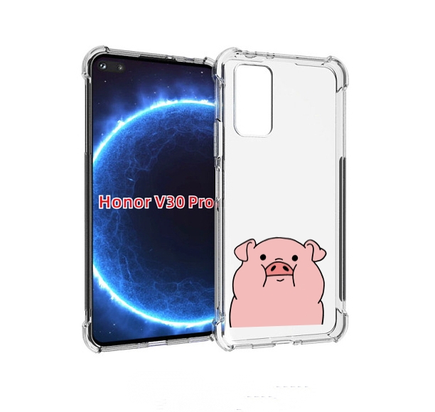 

Чехол бампер MyPads полная-свинья для Honor V30 Pro, Прозрачный, Tocco