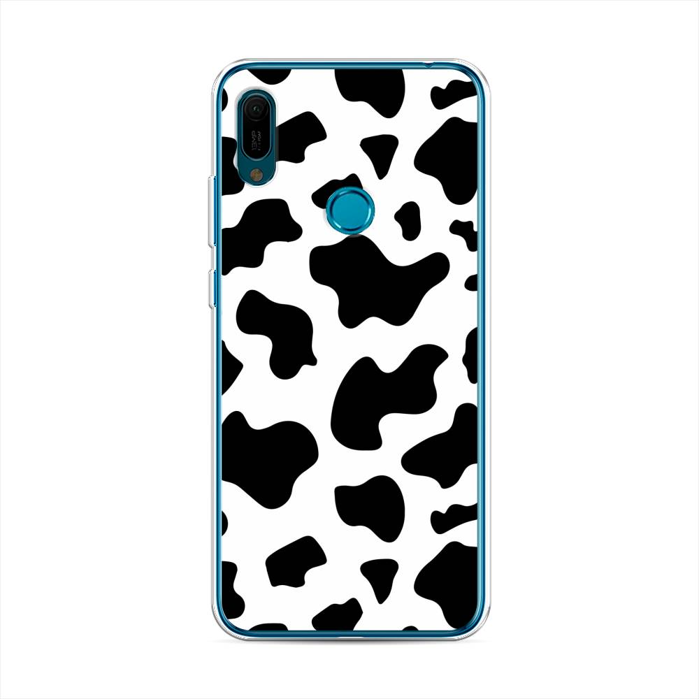

Чехол Awog на Huawei Y6 2019 "Пятна коровы", Белый;черный, 68650-1