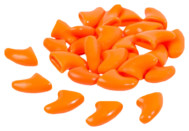 Когти накладные Антицарапки, размер S, оранжевые