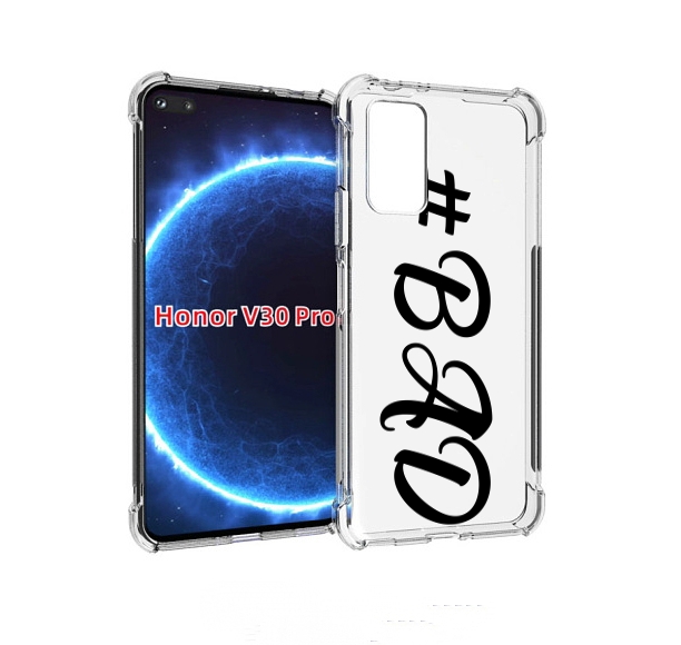 

Чехол бампер MyPads плохо-надпись для Honor V30 Pro, Прозрачный, Tocco