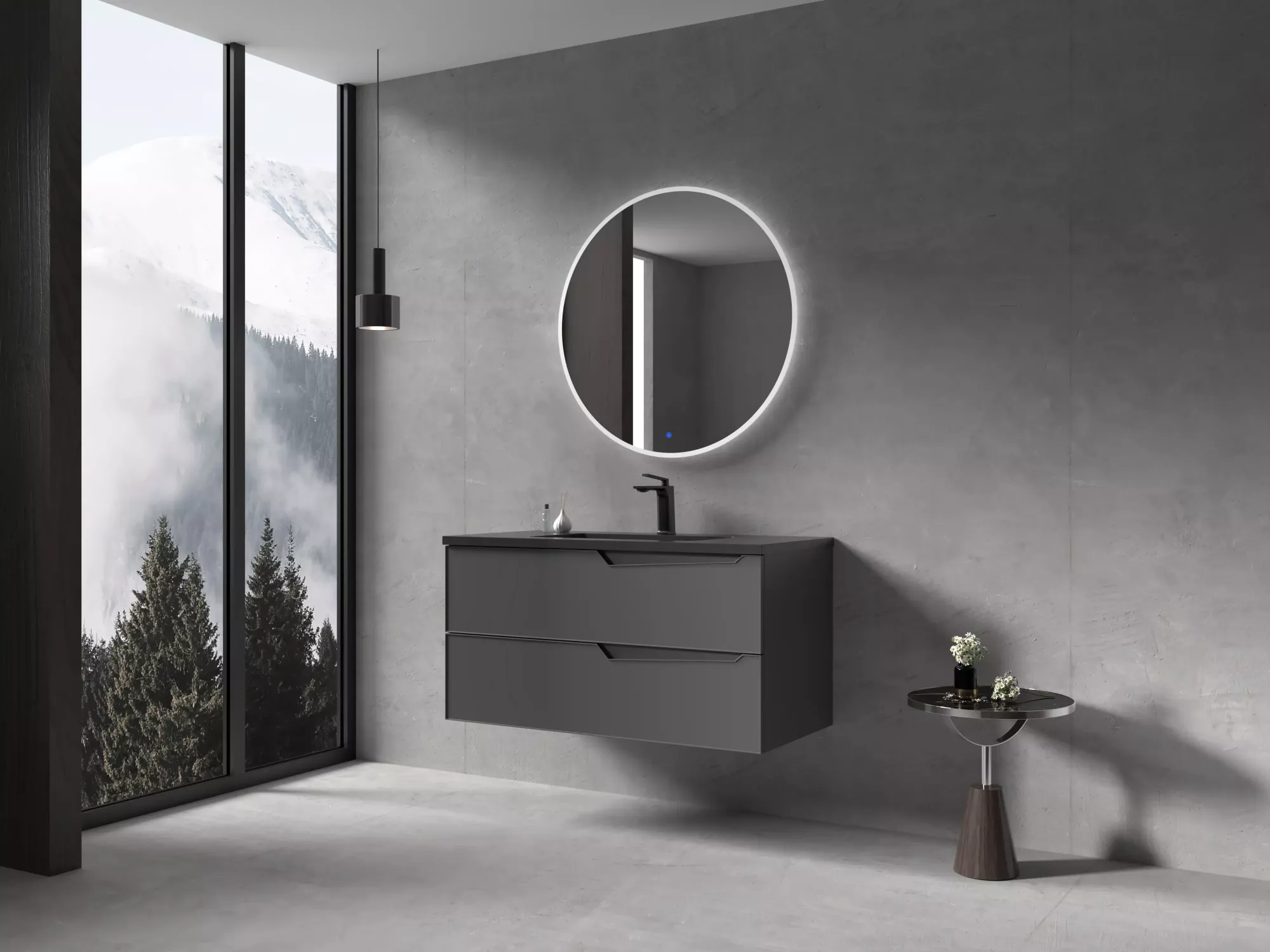 Комплект PARLY Spa Rhea60 тумба подвесная с раковиной 600х480х550