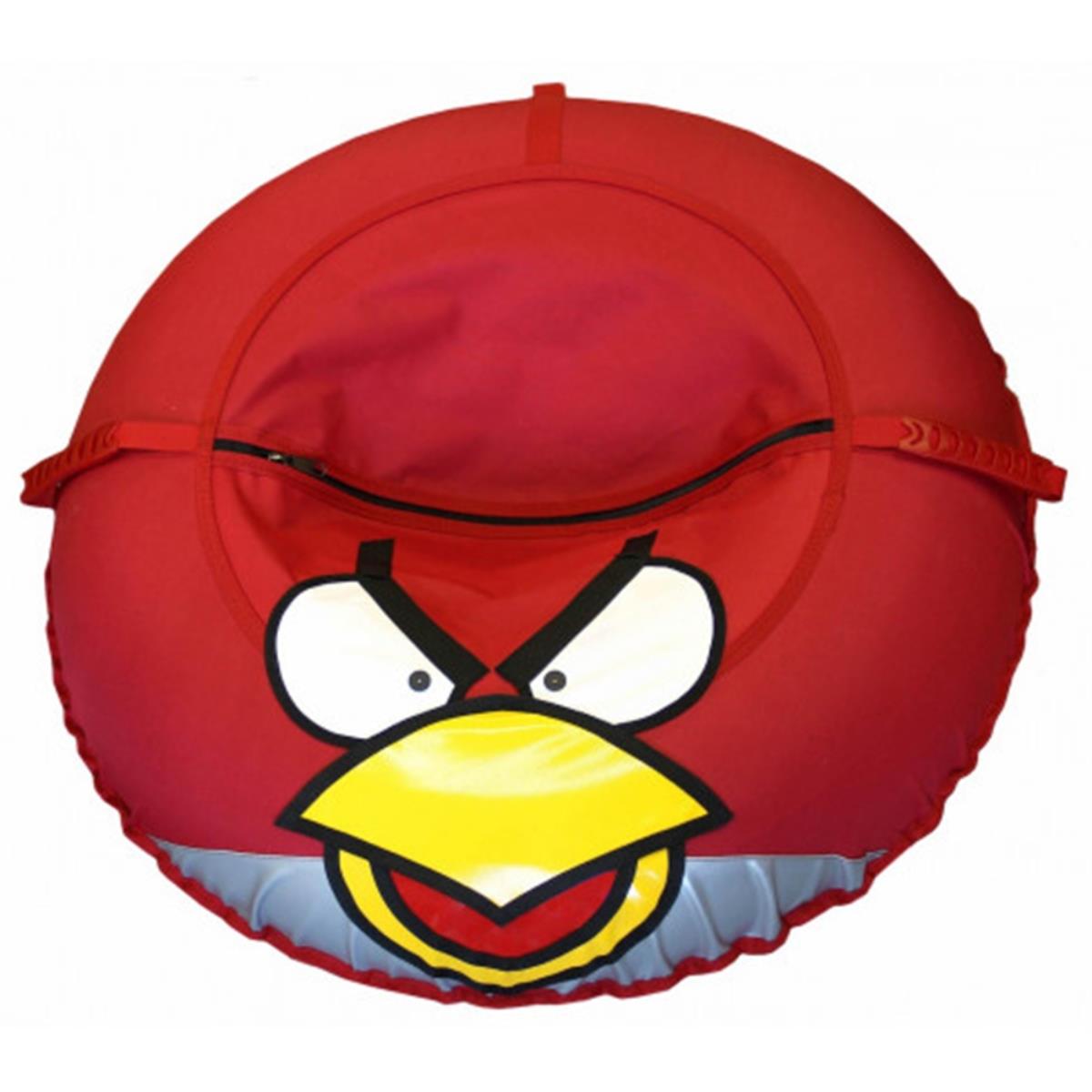 Санки-ватрушка ИГЛУ Crazy Birds красный 100 см