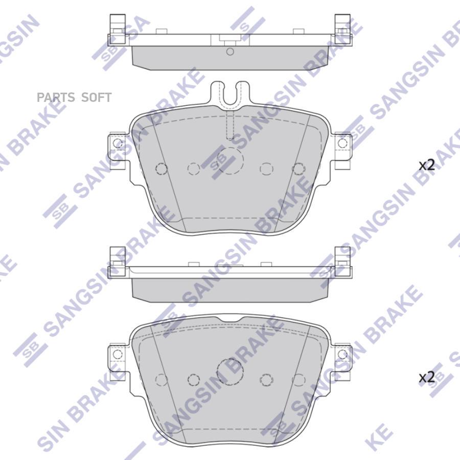 

Колодки тормозные MERCEDES BENZ CLS (C257) 18- R SANGSIN BRAKE