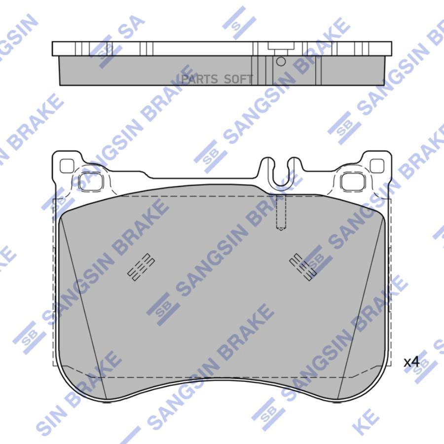 

Тормозные колодки Sangsin brake дисковые SP4390