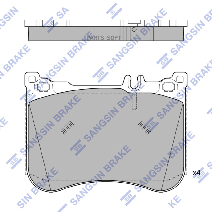 Тормозные колодки Sangsin brake дисковые SP4390