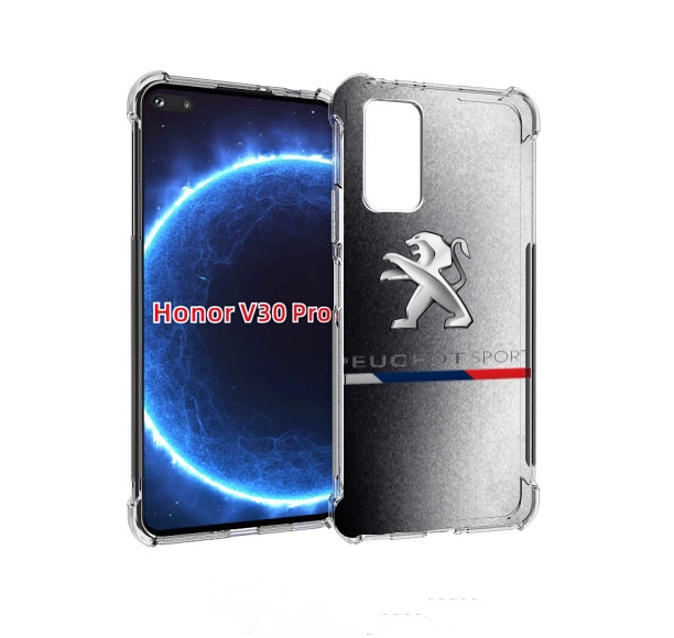 

Чехол бампер MyPads пежо-peugeot-1 для Honor V30 Pro, Прозрачный, Tocco