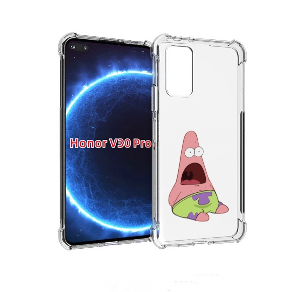 

Чехол бампер MyPads патрик-в-шоке детский для Honor V30 P, Прозрачный, Tocco