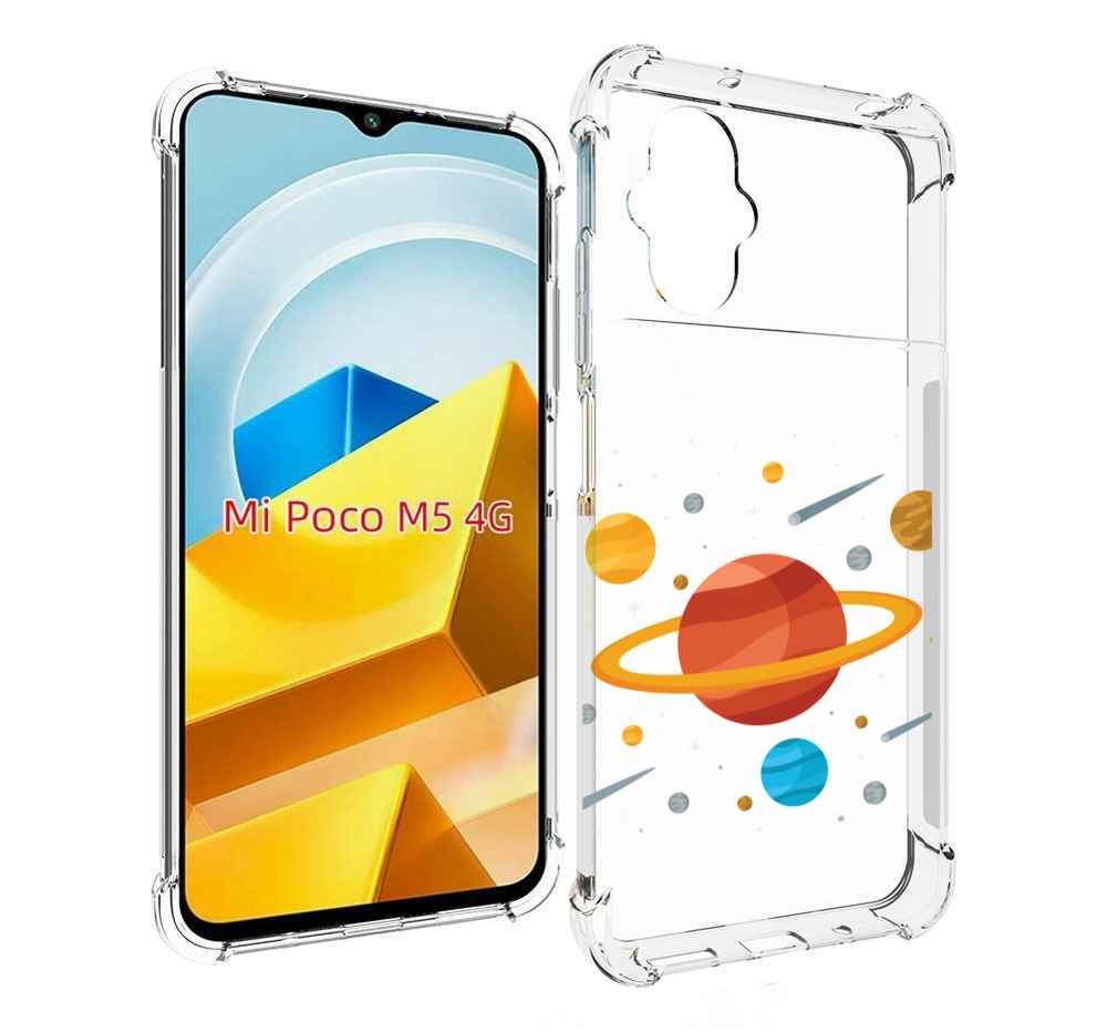 

Чехол Mypads Планета-Сатурн Для Poco M5 Противоуда, Прозрачный, Tocco