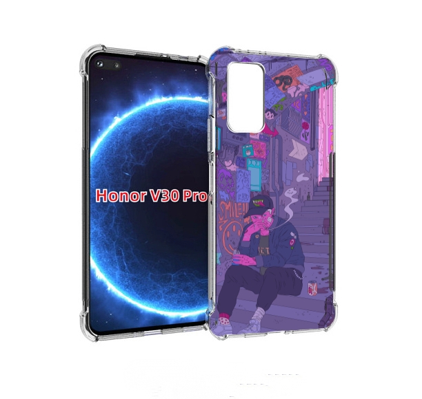 

Чехол бампер MyPads парень в подъезде мультик для Honor V, Прозрачный, Tocco