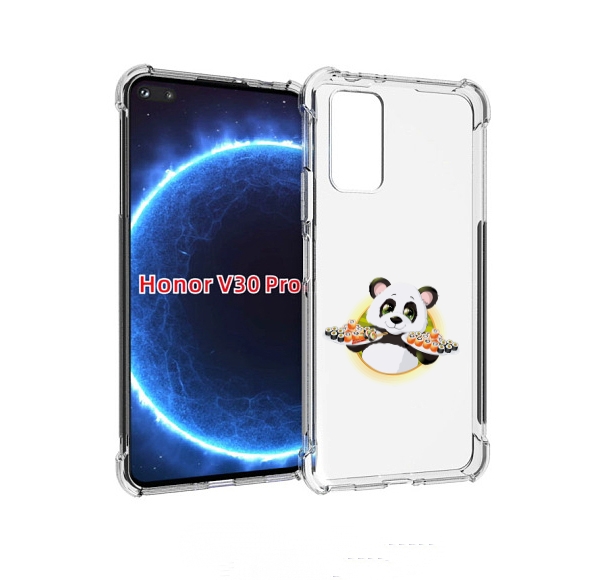 

Чехол бампер MyPads панда-с-суши для Honor V30 Pro, Прозрачный, Tocco