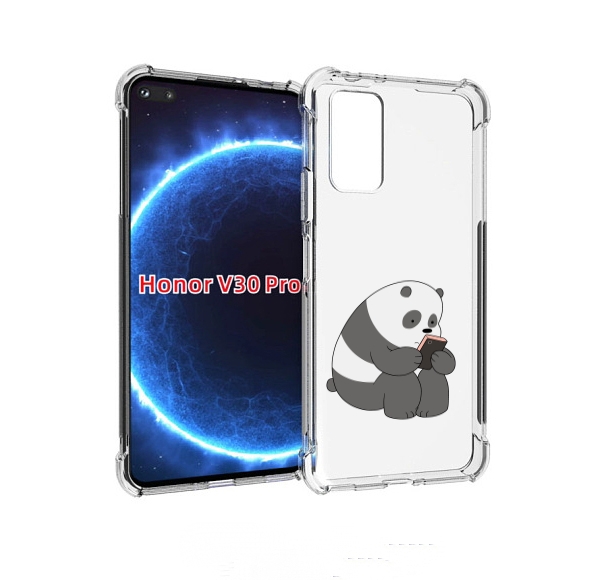 

Чехол бампер MyPads панда-в-телефоне для Honor V30 Pro, Прозрачный, Tocco