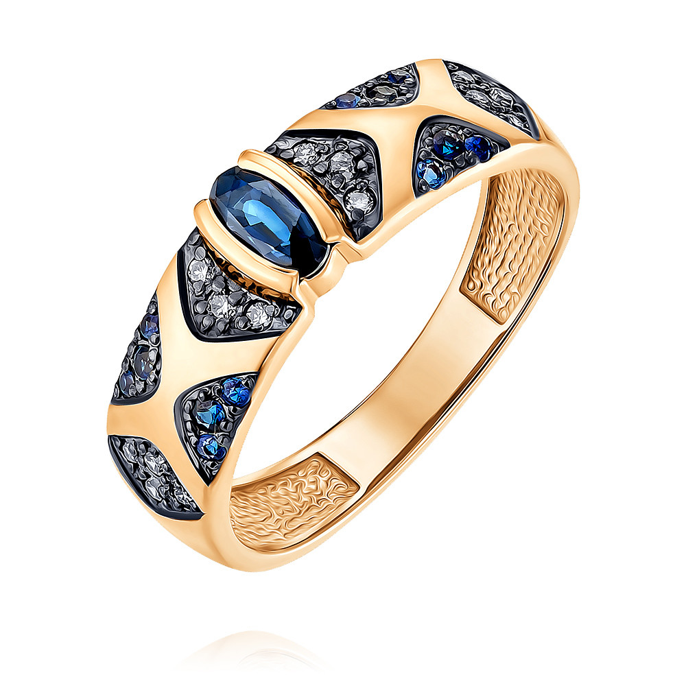 

Кольцо из золота р. , ADAMAS 1455795/01-А50Д-432, бриллиант\сапфир, 1455795/01-А50Д-432