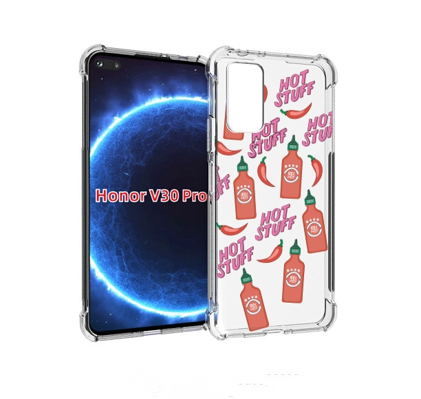 

Чехол бампер MyPads острые-перчики для Honor V30 Pro, Прозрачный, Tocco