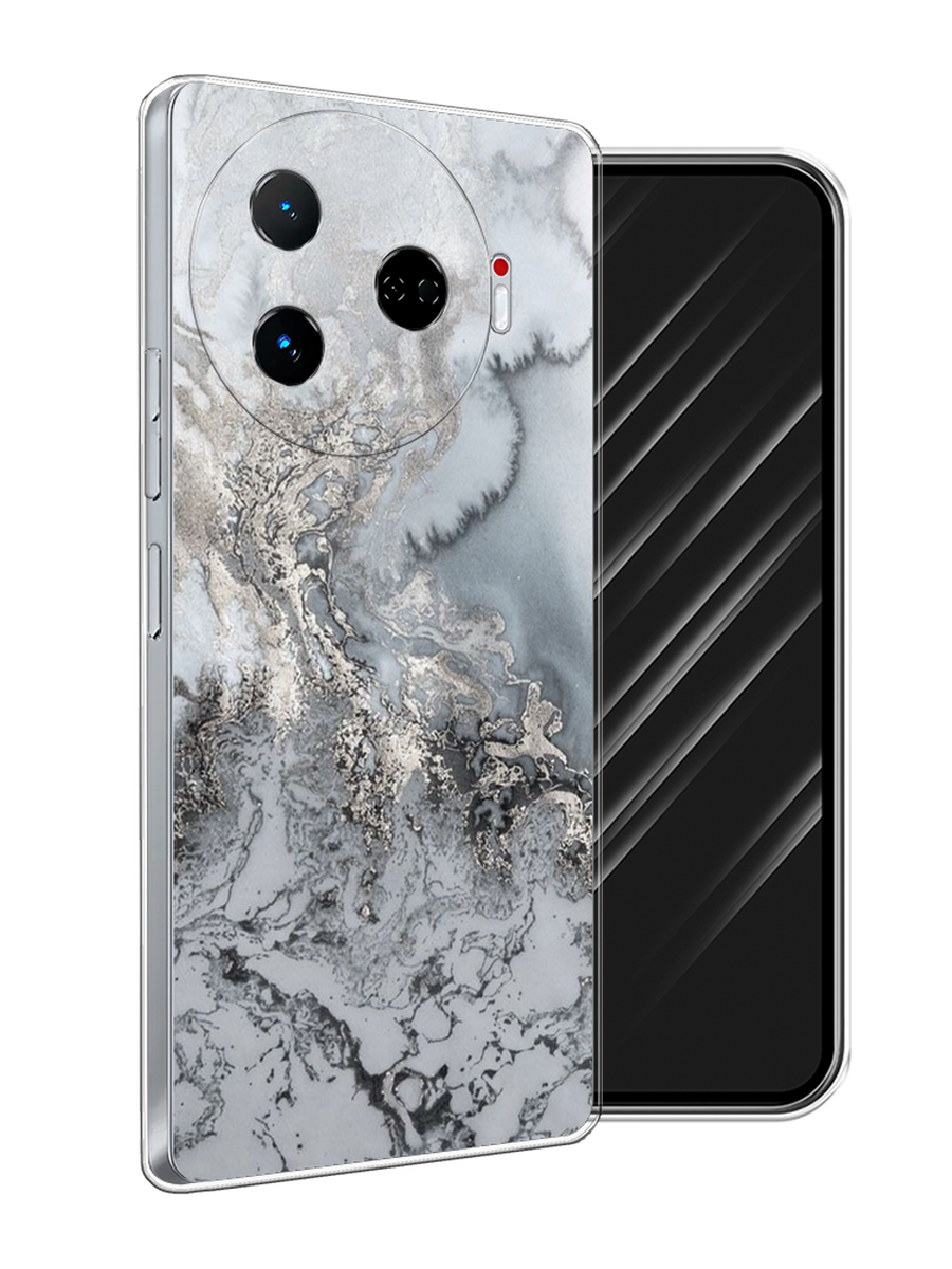 

Чехол Awog на Tecno Camon 30 Pro 5G "Морозная лавина серая", Серый;серебристый, 305150-1