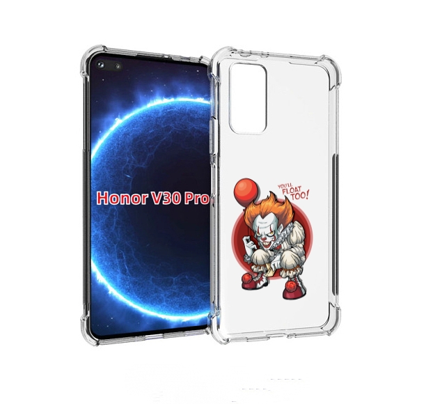 

Чехол бампер MyPads одетый-клоун для Honor V30 Pro, Прозрачный, Tocco