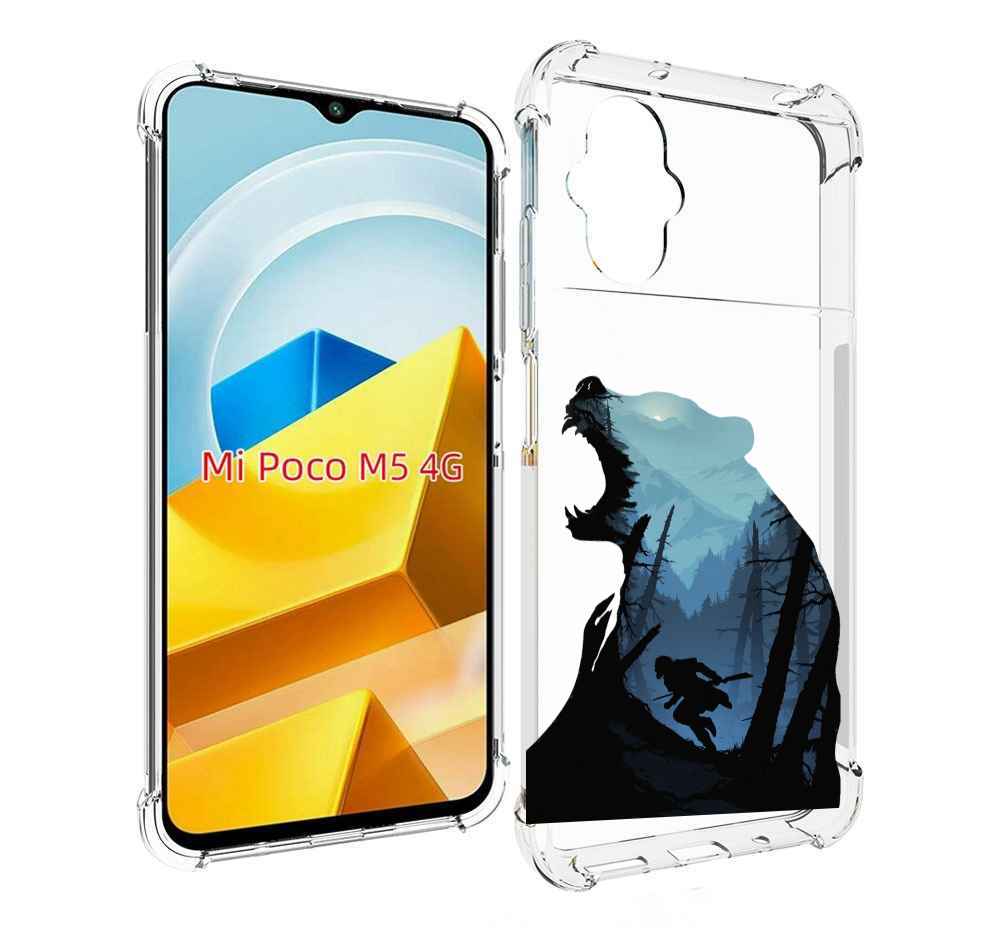 

Чехол Mypads Ночной-Медведь Для Poco M5 Противоуда, Прозрачный, Tocco
