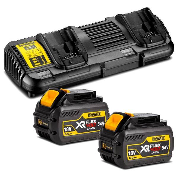 

Набор DeWALT: универсальное зарядное устройство DCB132 + 2 батареи DCB546 6Ач, DCB132T2, DCB132T2