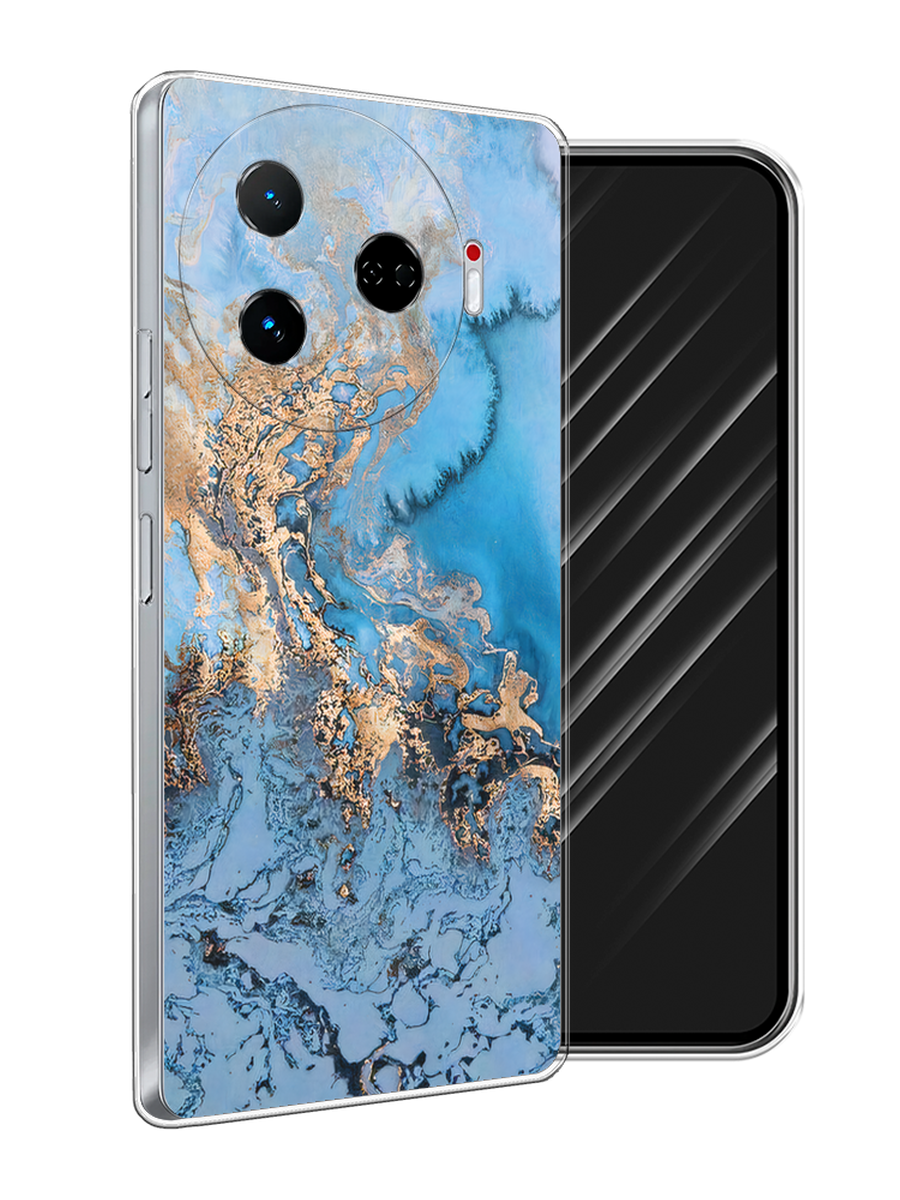 

Чехол Awog на Tecno Camon 30 Pro 5G "Морозная лавина синяя", Серебристый, 305150-1