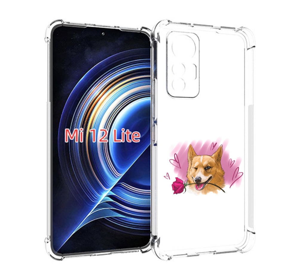 

Чехол MyPads собачка-с-розочкой для Xiaomi 12 Lite, Прозрачный, Tocco