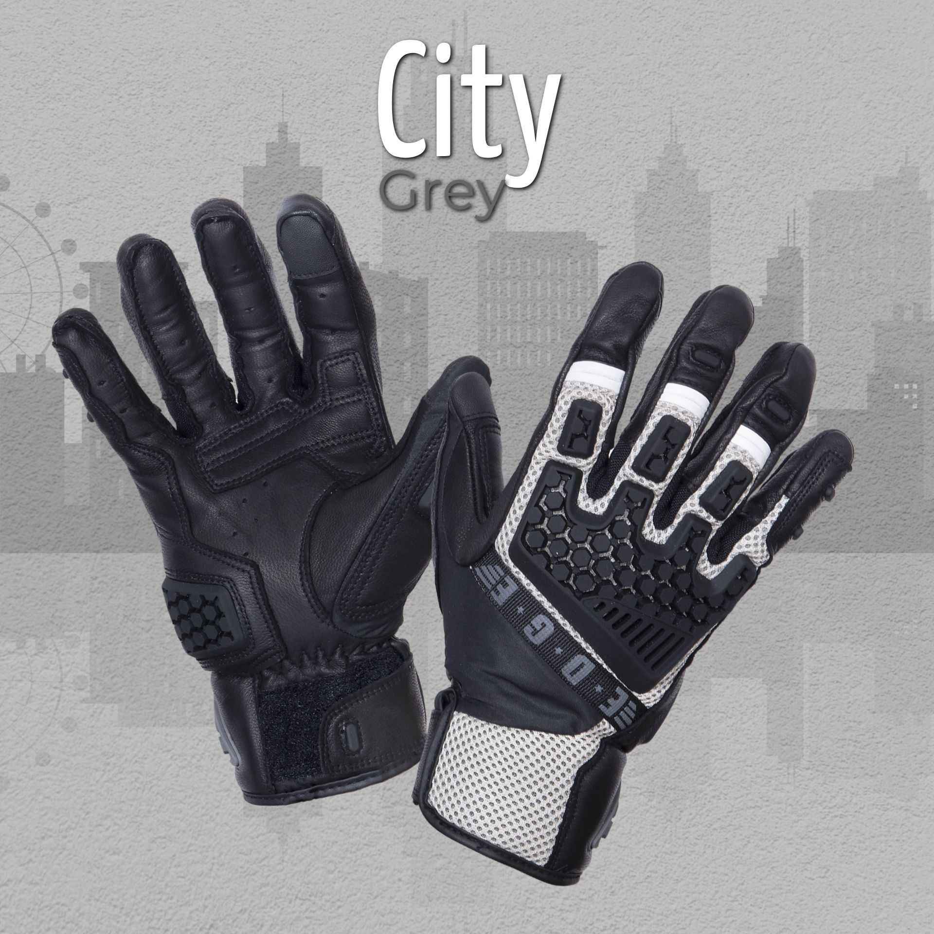 Мотоперчатки Edge City Grey XL