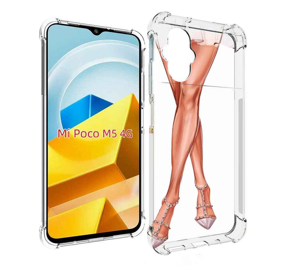 

Чехол Mypads Ножки Для Poco M5 Противоударный, Прозрачный, Tocco