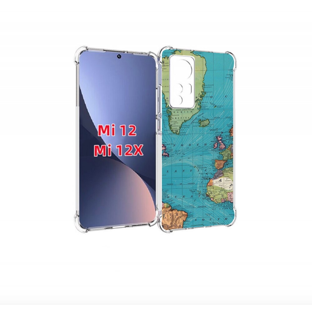 

Чехол бампер MyPads старая карта земли для Xiaomi 12., Прозрачный, Tocco