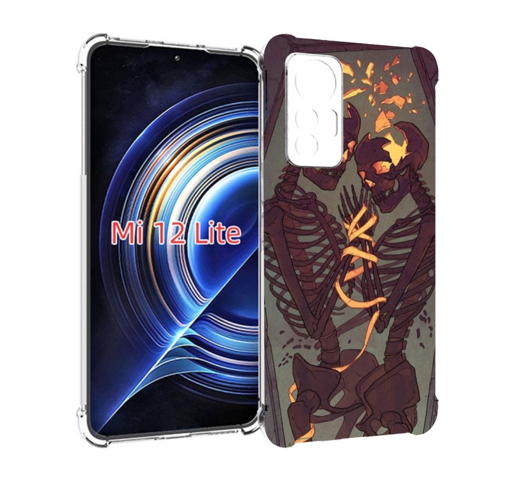 

Чехол MyPads скелеты в гробу для Xiaomi 12 Lite, Прозрачный, Tocco