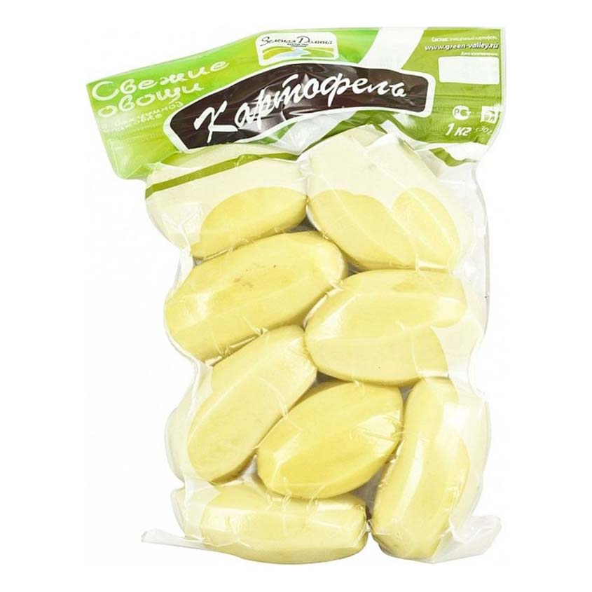 

Картофель Зеленая долина очищенный в вакуумной упаковке 1 кг