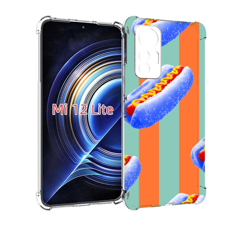 

Чехол MyPads синие хотдоги для Xiaomi 12 Lite, Прозрачный, Tocco