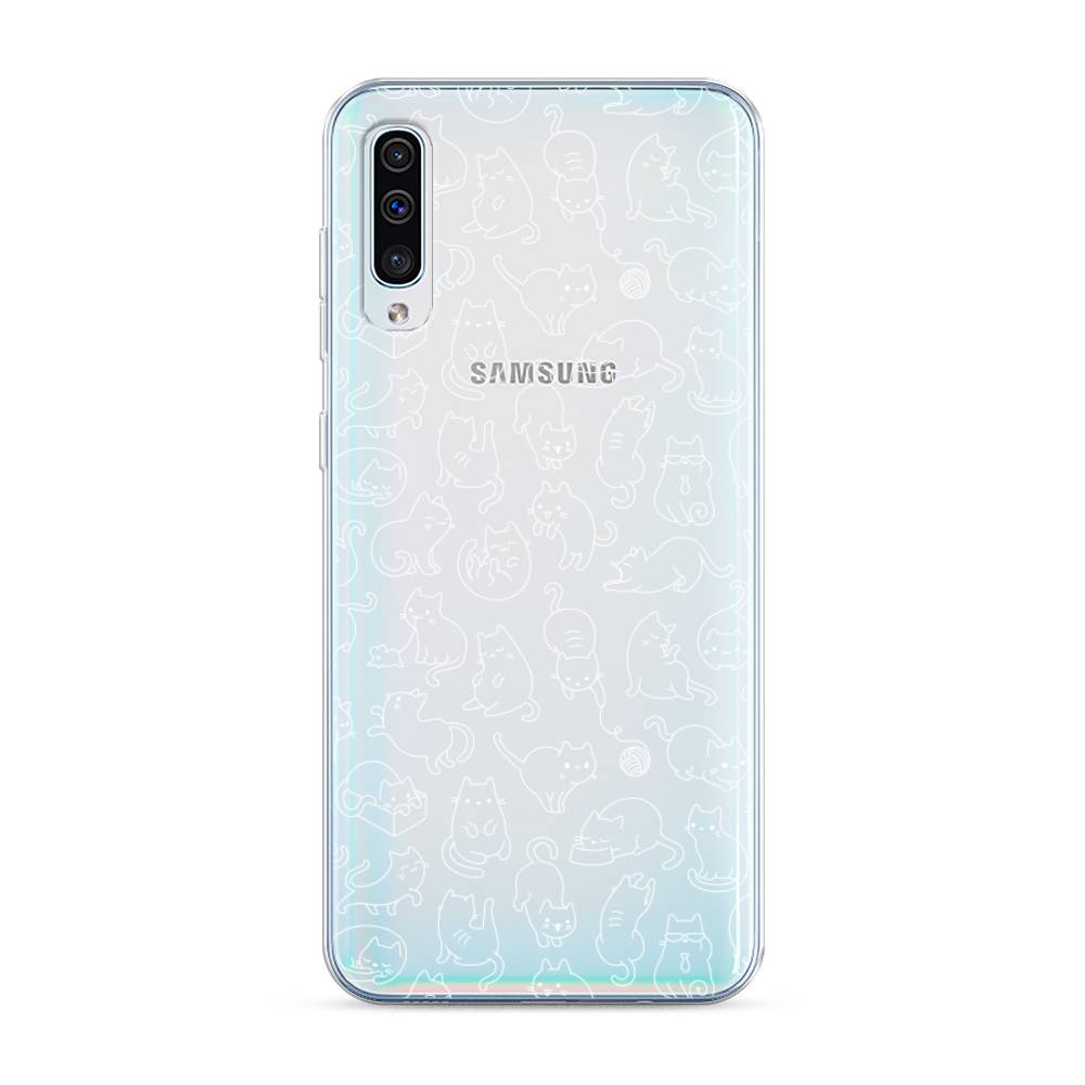 фото Силиконовый чехол "шкодливые котики" на samsung galaxy a30s awog