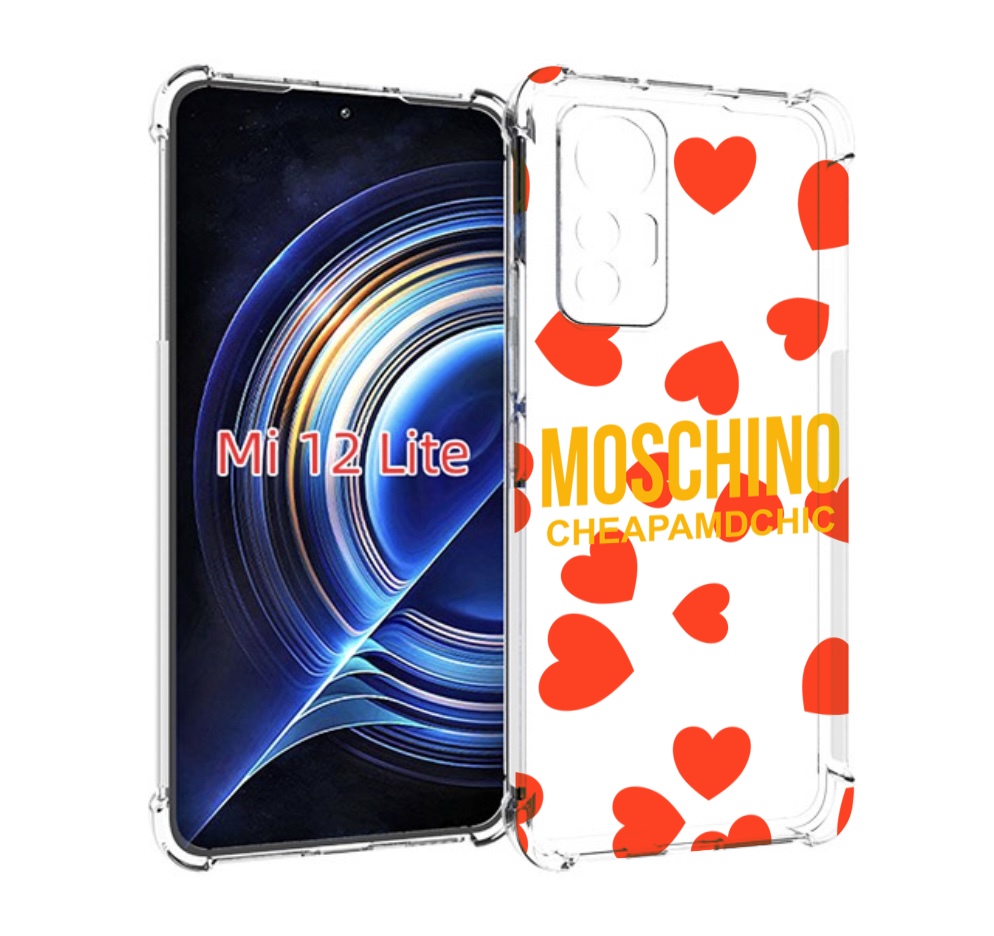 

Чехол MyPads сердца-москино для Xiaomi 12 Lite, Прозрачный, Tocco