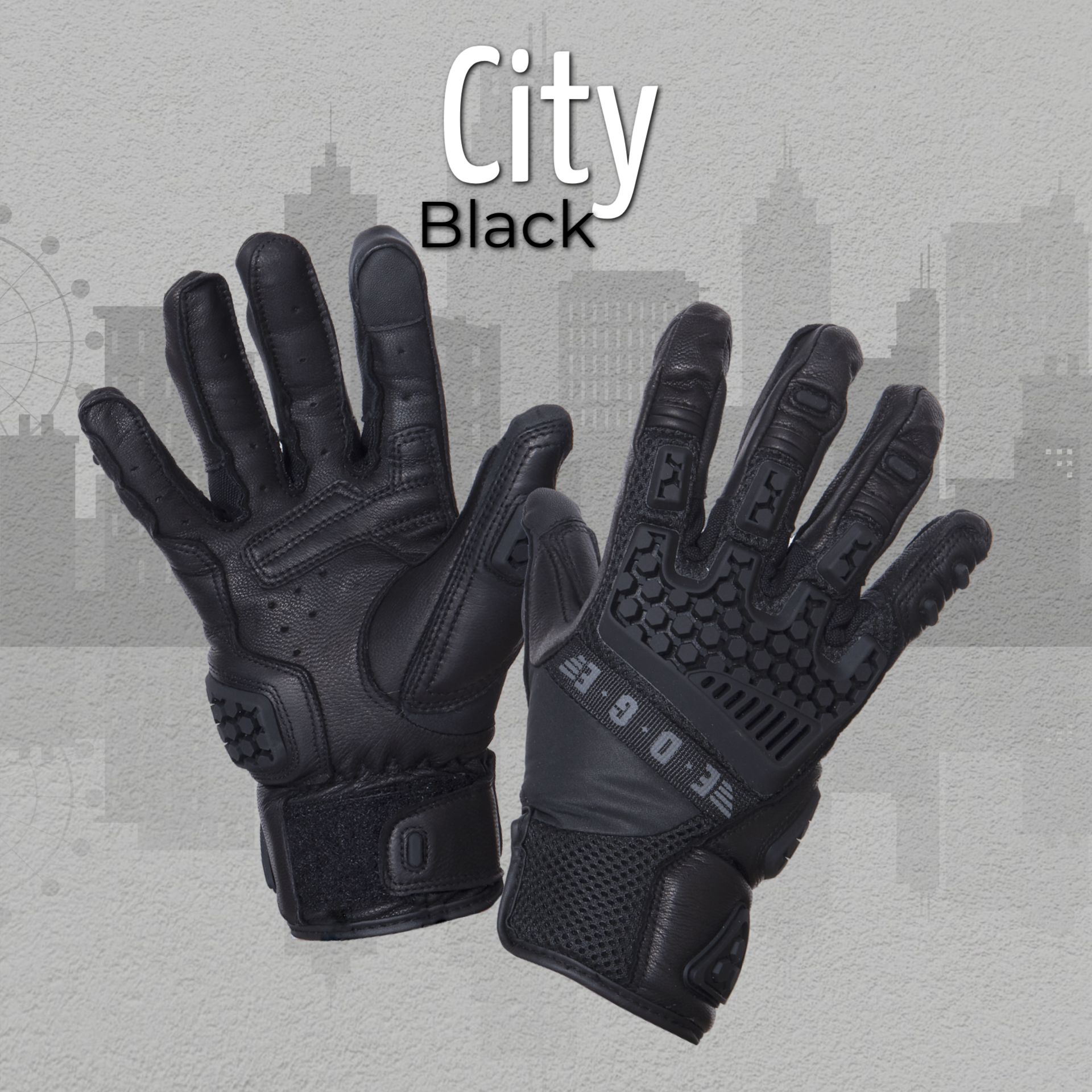 Мотоперчатки Edge City Black S