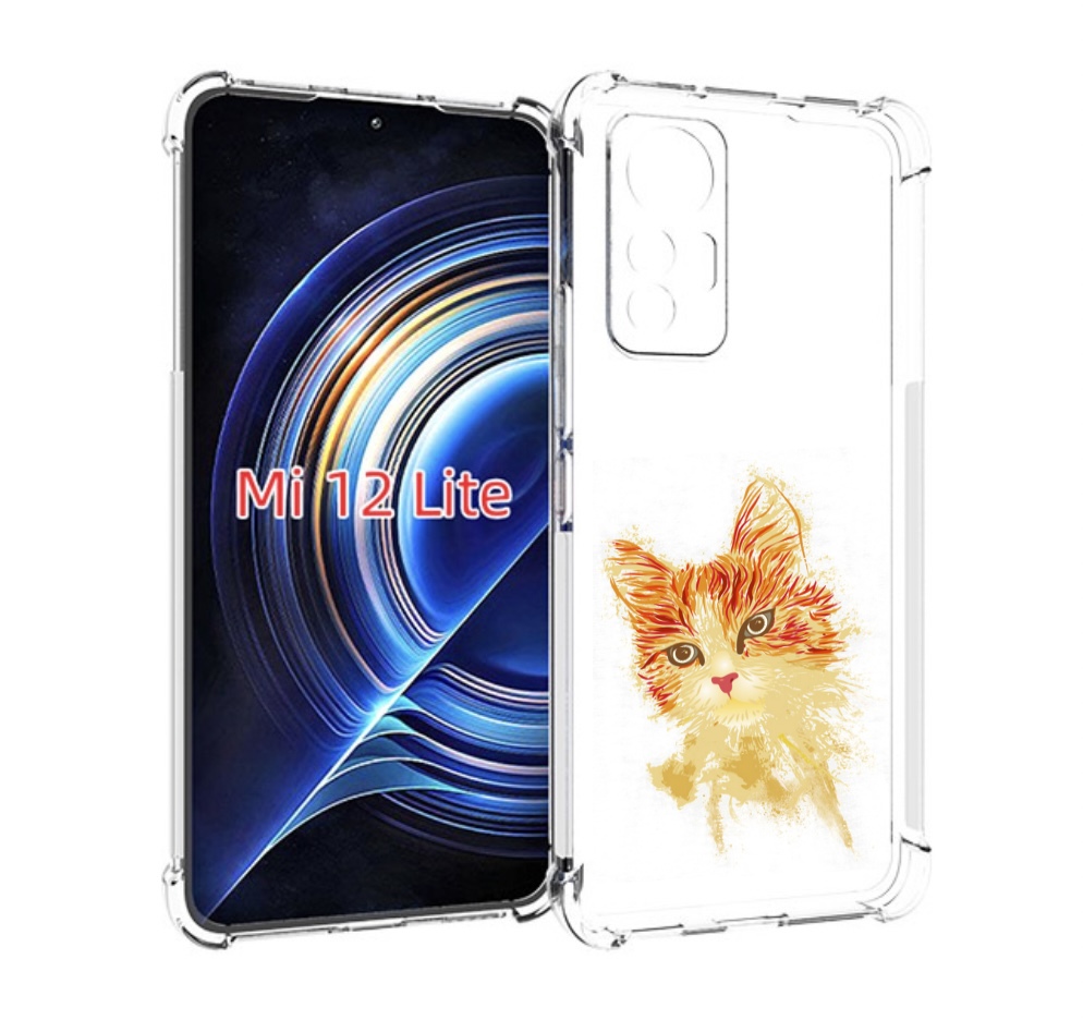 

Чехол MyPads рыжий кот для Xiaomi 12 Lite, Прозрачный, Tocco