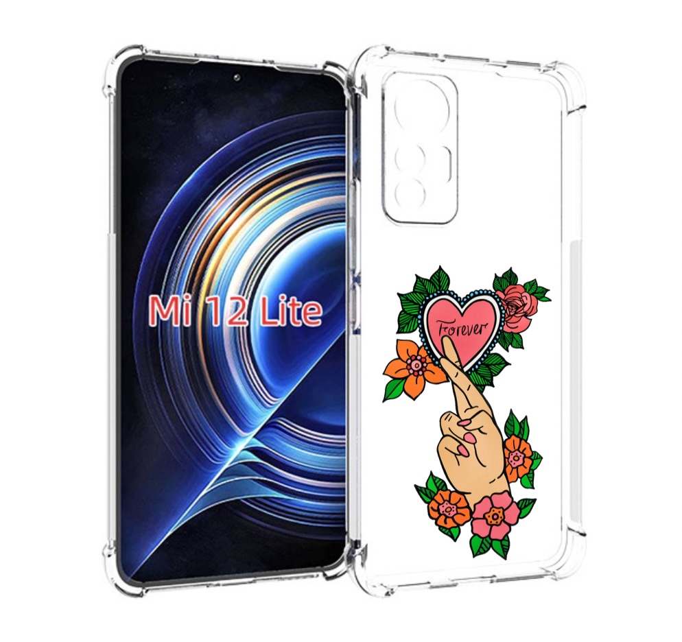 

Чехол MyPads ручки-навсегда женский для Xiaomi 12 Lite, Прозрачный, Tocco