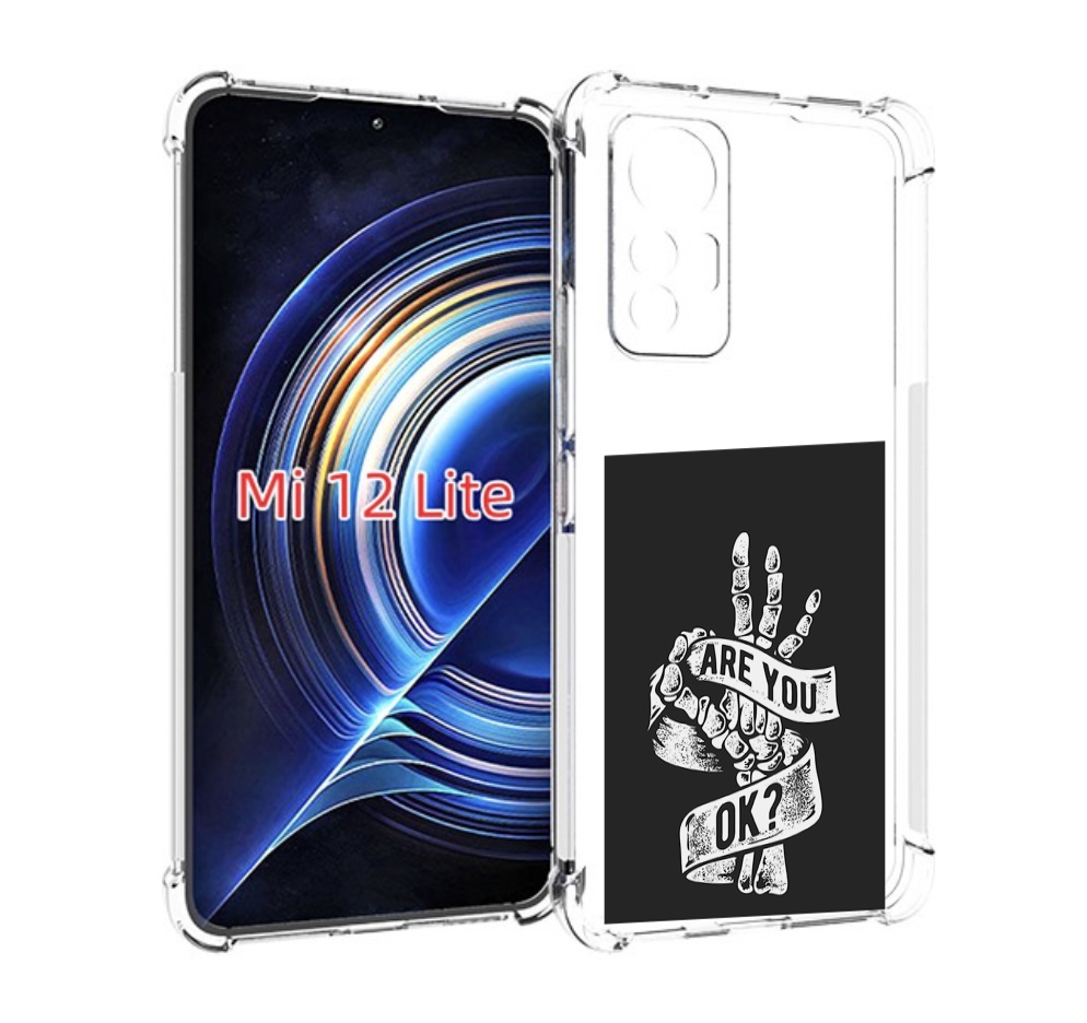 

Чехол MyPads рука-скелета для Xiaomi 12 Lite, Прозрачный, Tocco