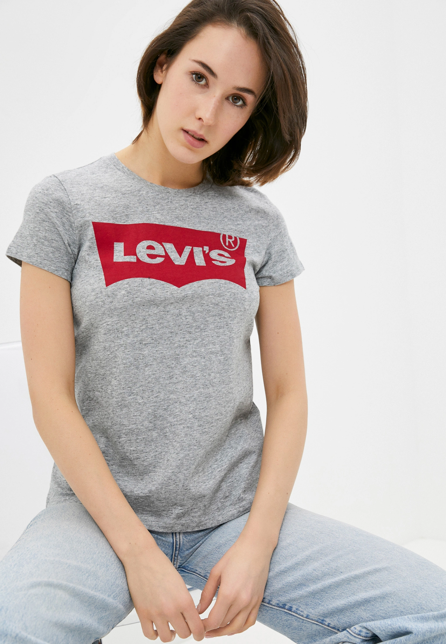 

Футболка женская Levi's 17369-0263 серая 2XS, Серый, 17369-0263